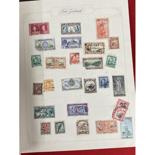 226 - Stamps: The Triumph illustrated album, good schoolchild collection of mainly used World stamps. Plus... 