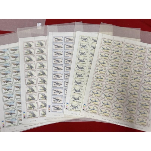 232 - Stamps: Commonwealth, Rhodesia, history f flight 1978, SG570 - SG575, mint unhinged, six sheets of f... 