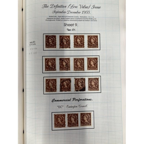 244 - Stamps: 19th & 20th cent. G.B. five loose leaf albums containing the issues of definitives & commemo... 