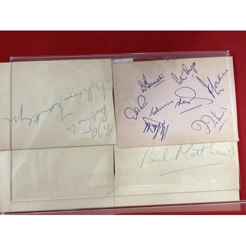 271 - Autographs: Cricketers and celebrities, pages from an album includes Fred Truman, Leslie Crowther, P... 