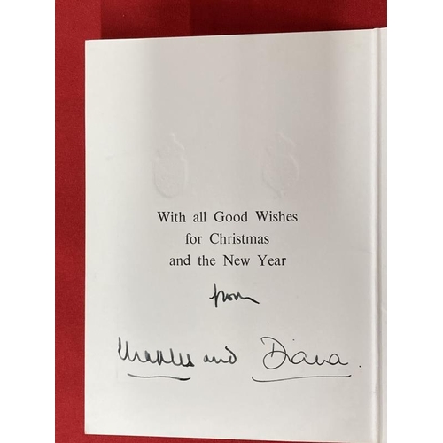 275 - Royal Memorabilia: Prince Charles and Lady Diana Spencer 1983 signed Christmas card with a photograp... 