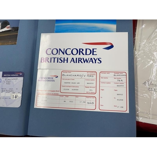 320 - Concorde Memorabilia: Ephemera including flight certificates for flight from Washington to London, m... 