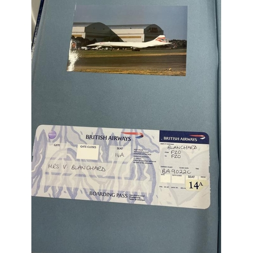 320 - Concorde Memorabilia: Ephemera including flight certificates for flight from Washington to London, m... 