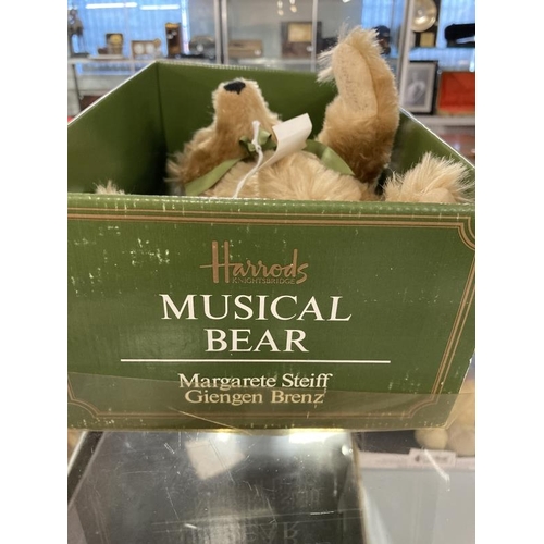 338 - Toys: Harrods Steiff musical bear limited edition, reproduced from the model of 1904/5. Mohair hand ... 