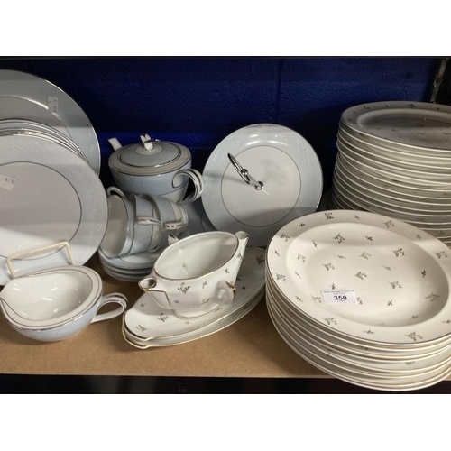 350 - 20th cent. Limoges, France part dinner service plates x 37, one lidded tureen, bowls x 2, dishes x 3... 