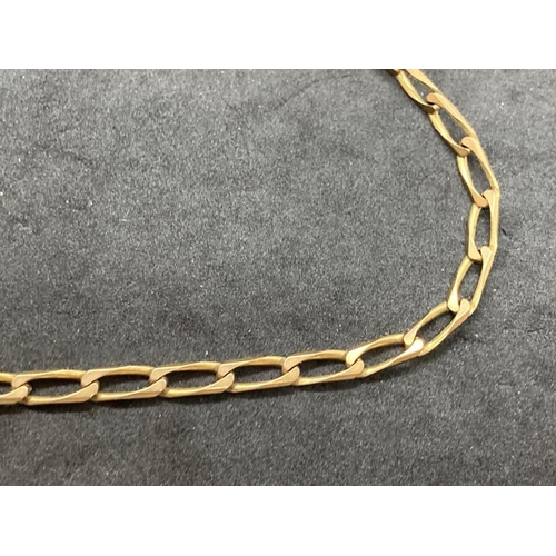 454 - Hallmarked Jewellery: 9ct gold oval curb link necklet hallmarked London import. Length 22ins. Weight... 