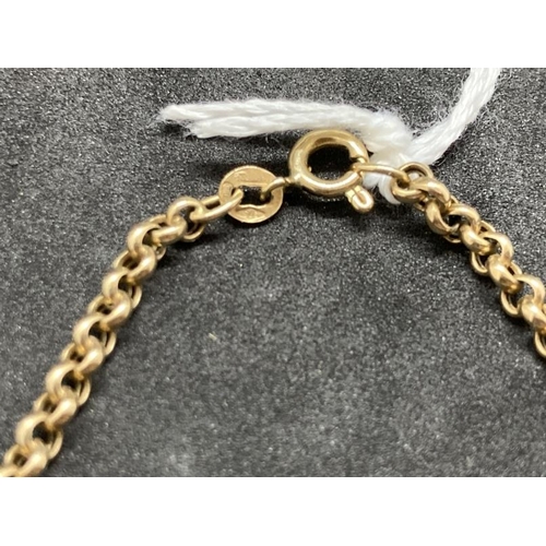 455 - Hallmarked Jewellery: 9ct gold belcher link chain hallmarked Birmingham. Length 20½ins. Weight 6.6g.