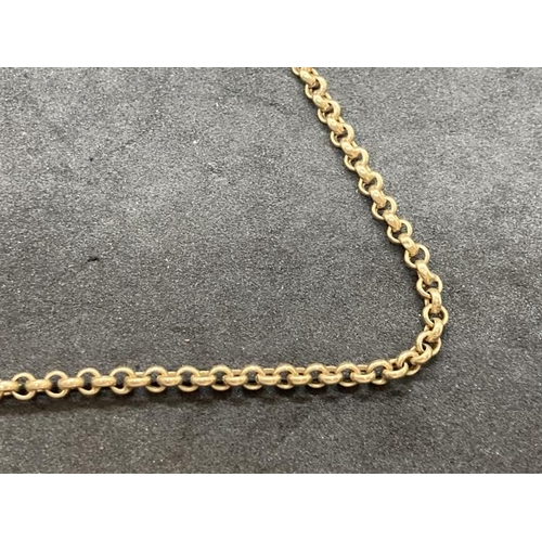 455 - Hallmarked Jewellery: 9ct gold belcher link chain hallmarked Birmingham. Length 20½ins. Weight 6.6g.