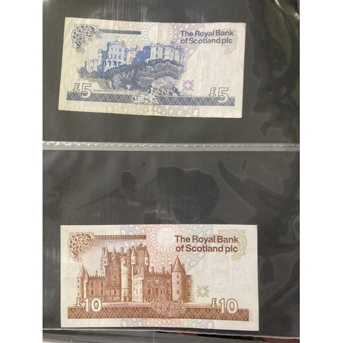 488 - Numismatics: Banknotes GB Royal Bank of Scotland. £1 (2), £5, £10 notes. Castle Series (4), Bank of ... 