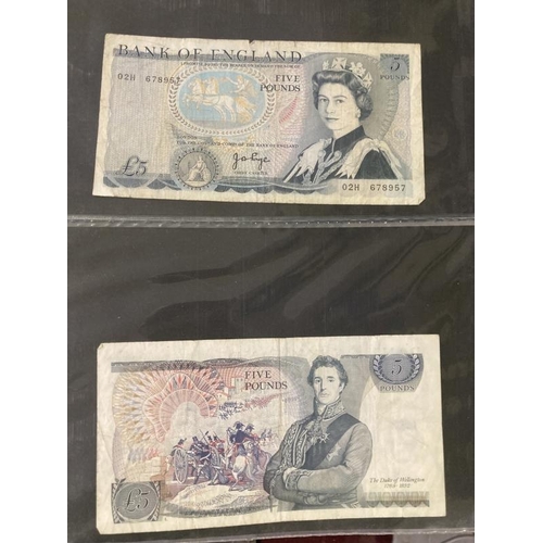 491 - Numismatics: Banknotes GB £1 and £5 notes. Page and Somerset, Isaac Newton £1 notes (4). Lowther Gil... 