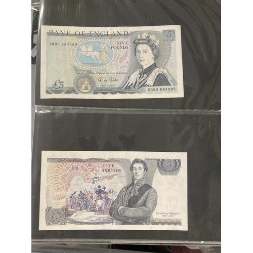 491 - Numismatics: Banknotes GB £1 and £5 notes. Page and Somerset, Isaac Newton £1 notes (4). Lowther Gil... 