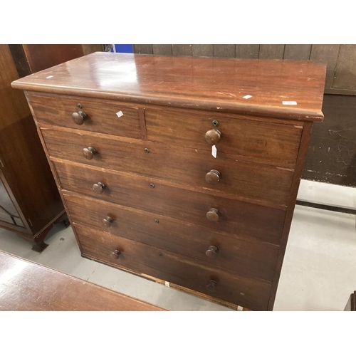 73 - 19th cent. Mahogany two over four chest of drawers. 45½ins. x 22ins. 41½ins.