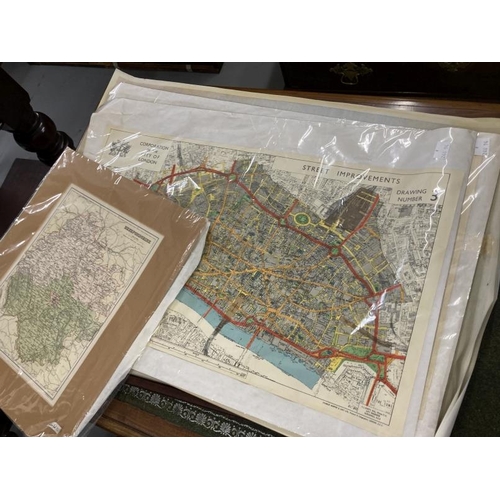 76 - Maps & Books: Collection of Ordnance Survey maps from 1920s-1940s with map associated books includin... 