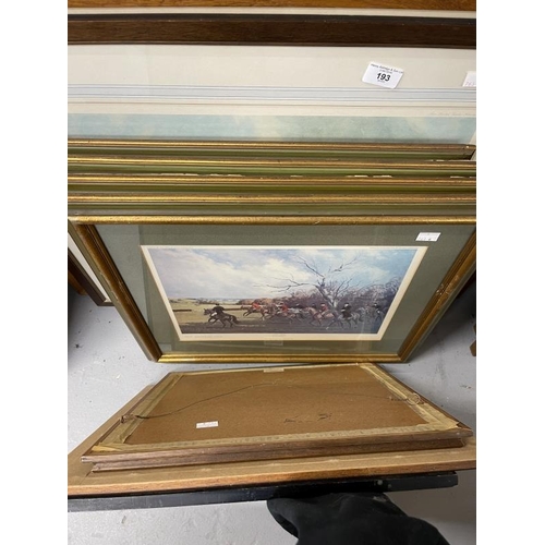 193 - 19th cent. Oil on canvas, harbour scene in gilt frame, indistinctly signed. 7½ins. x 17½ins. Plus ni... 