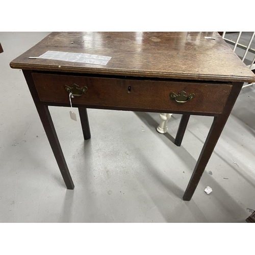 62 - Mid 19th cent. Mahogany ladies desk with fruitwood stringing to top and the four drawer fronts, flor... 