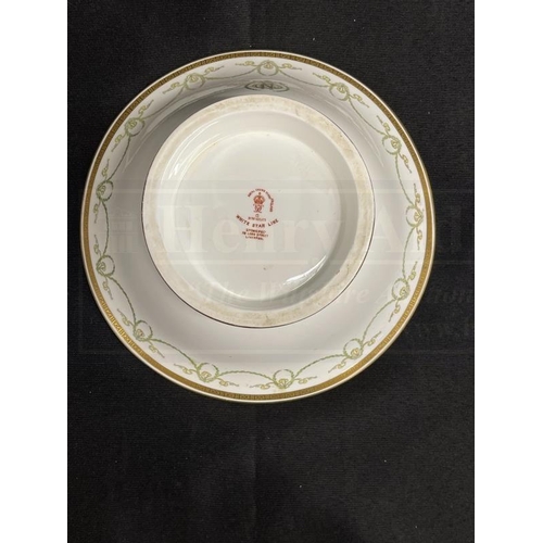 129 - WHITE STAR LINE: One of the rarest pieces of china we have handled, a Royal Crown Derby a la carte c... 