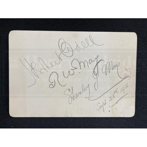 195 - R.M.S. OLYMPIC: Extremely rare signed First-Class dinner menu for Titanic's sister Olympic dated Sep... 