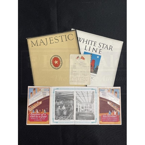 199 - WHITE STAR LINE: R.M.S. Majestic souvenir promotional brochures to include Souvenir of a Visit to a ... 