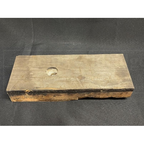 211 - R.M.S. OLYMPIC: Pitch pine deck section. 12½ins. x 3ins. x 5ins.