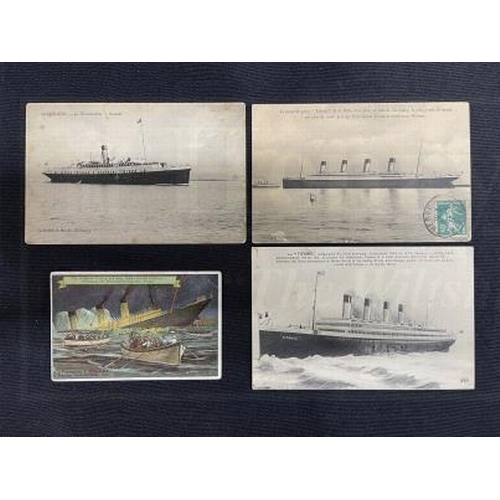 221 - R.M.S. TITANIC: One of the earliest post-disaster French postcards, plus another postally used May 1... 