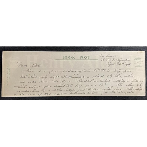 236 - R.M.S. TITANIC: Collection of Titanic passengers Richard and Stanley May. Extremely rare book postca... 