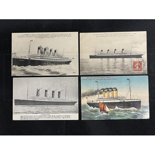 237 - R.M.S. TITANIC: Real photo and other postcards of the ill-fated liner. (4)