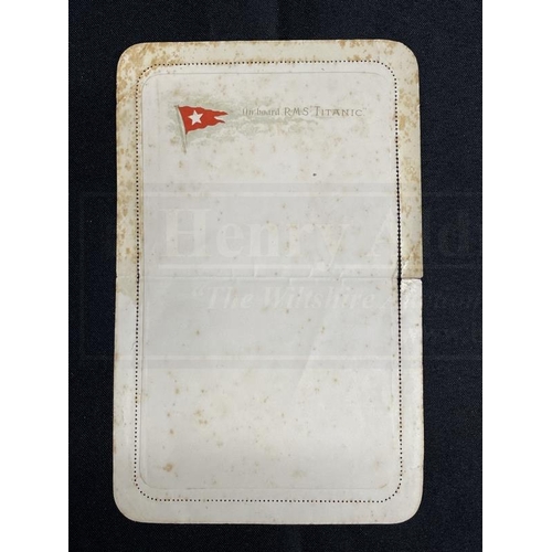 248 - R.M.S. TITANIC: Extremely rare original unused Titanic letter card owned by Titanic survivor Leontin... 