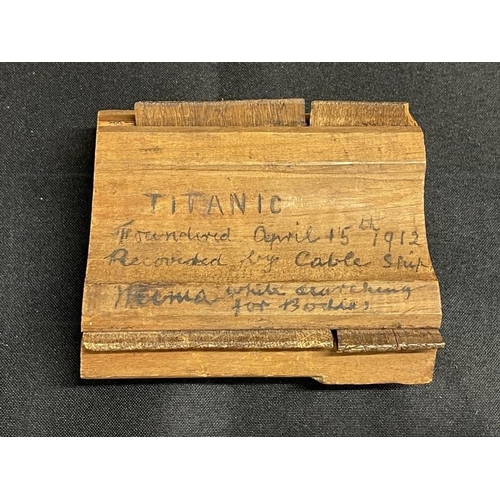 255 - R.M.S. TITANIC: An extremely important section of a column from Titanic's a la carte restaurant on B... 