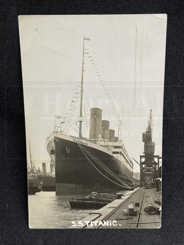. TITANIC: An exceptional handwritten postcard postmarked 11pm 9th  April 1912 sent by Second-Cl