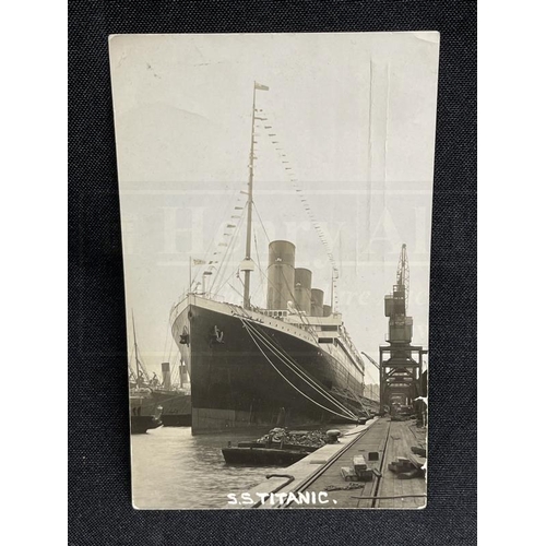 257 - R.M.S. TITANIC: An exceptional handwritten postcard postmarked 11pm 9th April 1912 sent by Second-Cl... 