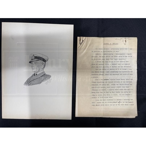 260 - R.M.S. OLYMPIC/TITANIC - ORIGINAL DRAFT CHAPTER FROM HOME FROM THE SEA, SIGNED BY CAPTAIN ROSTRON: C... 