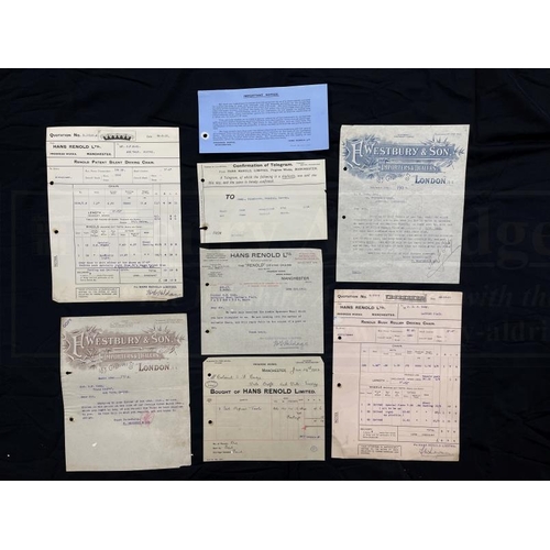 4 - EARLY AVIATION PIONEERS/THE SAMUEL CODY ARCHIVE: Original invoices and quotes for aircraft parts to ... 