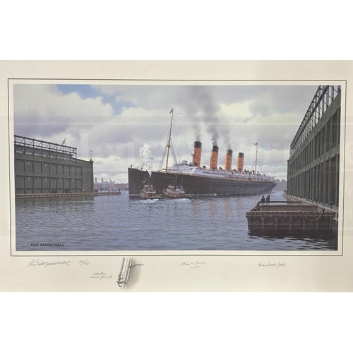 47 - R.M.S. LUSITANIA: Ken Marschall Limited Edition print 'The Final Farewell' with original remarque in... 