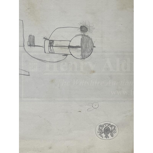 5 - EARLY AVIATION PIONEERS/THE SAMUEL CODY ARCHIVE: Original pencil design by Samuel Cody of his bi-pla... 