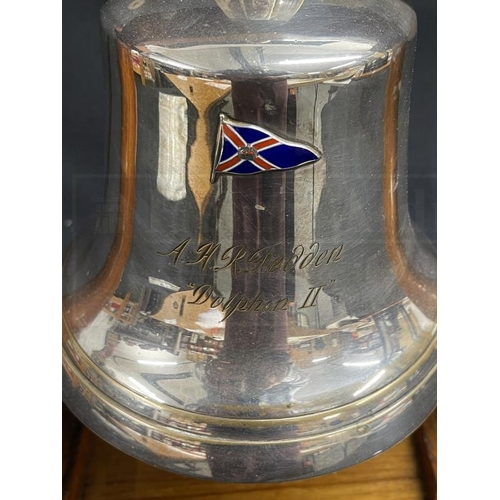 65 - MOTOR/YACHTING: Superb Ships bell trophy owned by Sir Roy Fedden (1885-1973). It was won by Dolphin ... 