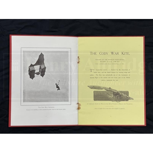 9 - EARLY AVIATION PIONEERS/THE SAMUEL CODY ARCHIVE: Rare original promotional brochure for the Cody War... 