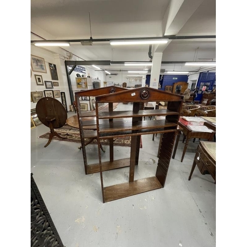 100 - 19th cent. Mahogany recess adjustable shelves bookcases. A pair. 40ins. x 59ins. and 37ins. x 59ins.