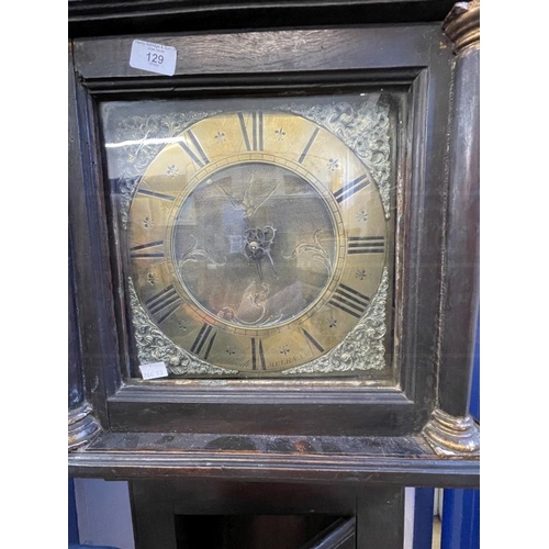 129 - Clocks: 18th cent. 30 hour Longcase clock, Edward Rudd, Melksham c1780s. Mahogany case, brass dial w... 