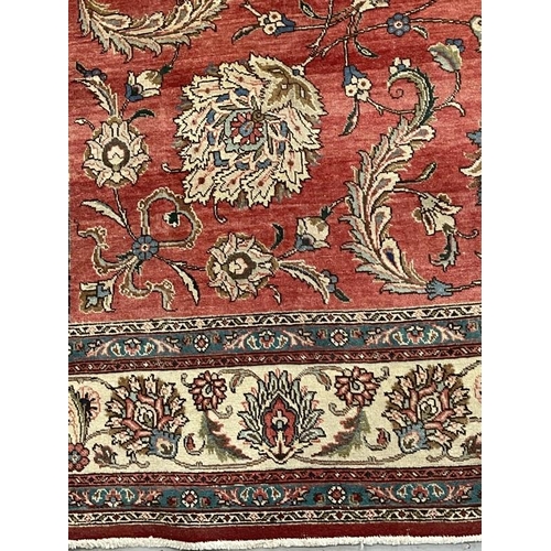 135 - Carpets & Rugs: Early 20th cent. Persian carpet, red ground with floral decoration and seven borders... 