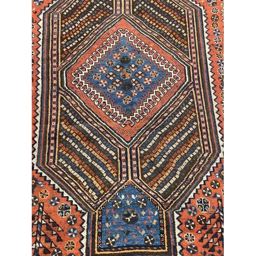 138 - Carpets & Rugs: Late 19th cent. Caucasian Kazak carpet, red ground with central medallion decorated ... 