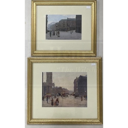 178 - Francis Browne Tighe (1885-1926): Watercolours, street scenes all signed, framed and glazed. 9ins. x... 