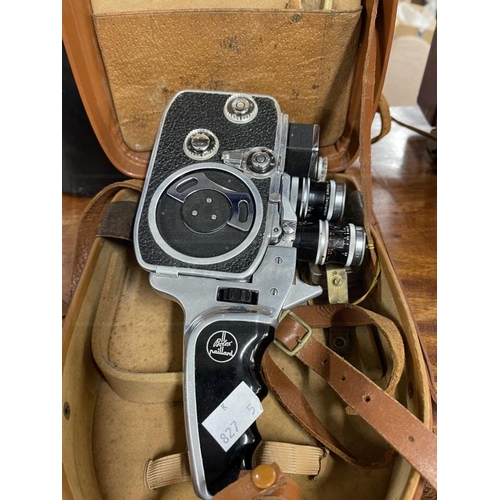 2 - Cameras & Photographic Equipment: 1950s Bolex Paillard mechanical 3mm hand camera in case, plus a se... 