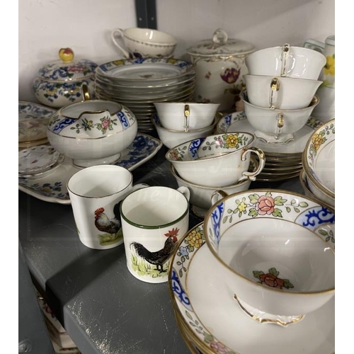 204 - Ceramics: Mixed lot, Noritake tea set eleven cups and saucers etc, another Noritake part set, cheese... 