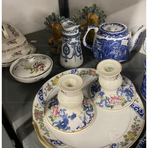 204 - Ceramics: Mixed lot, Noritake tea set eleven cups and saucers etc, another Noritake part set, cheese... 