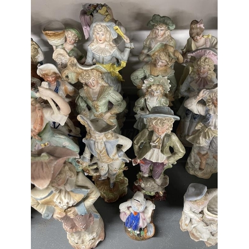 206 - Ceramics: Various Continental bisque figures. A/F (28)