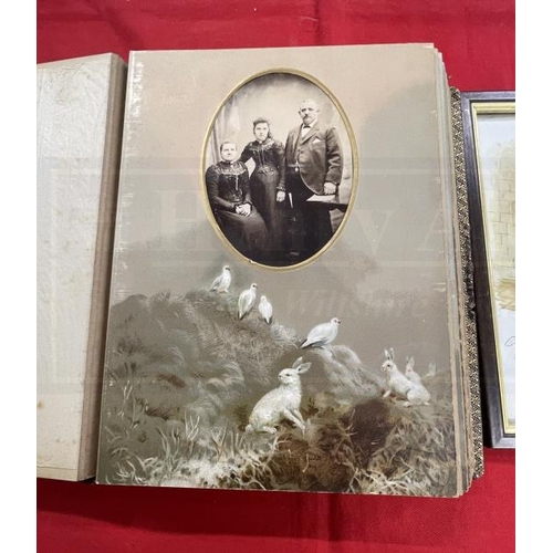 218 - 19th cent. Album of Carte d'Visite of Victorian  families and more formal single images contained wi... 