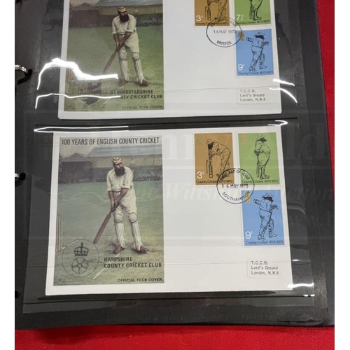 233 - Stamps: Cricket commemorative first day covers. Eighteen covers depicting W.G. Grace Commemorating 1... 