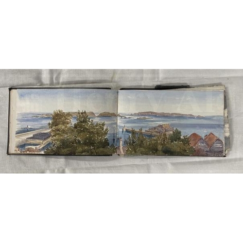 239 - 19th cent. Sketchbook by Reeves & Sons London containing thirteen watercolour views of Guernsey date... 