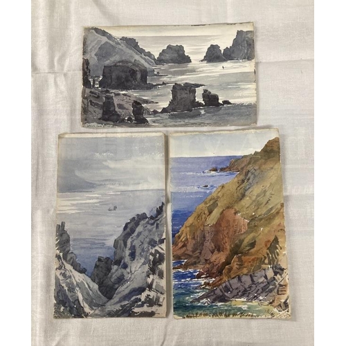 239 - 19th cent. Sketchbook by Reeves & Sons London containing thirteen watercolour views of Guernsey date... 