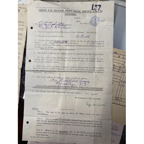 245 - World War Two: Important archive relating to Sub Lt. David Johnson and H.M.S. M.T.B. 770, a motor to... 